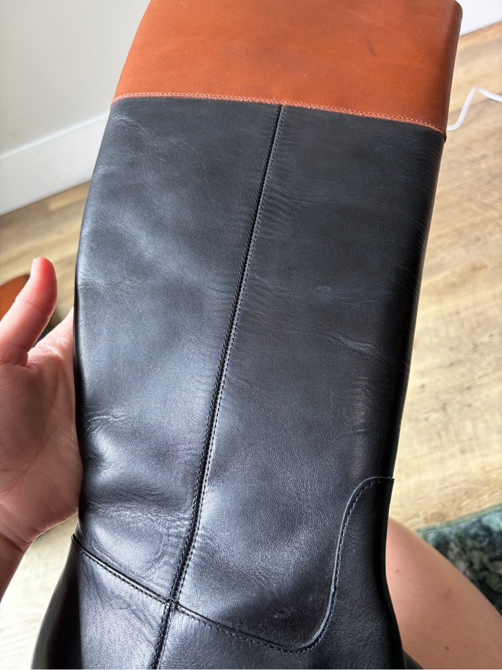 J. Crew Classic Leather Two Tone Riding Boots Size 9.5 - Picture 14 of 14